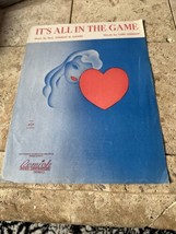 Its All In The Game 1951 Vtg Sheet Music Dawes Sigman Uke Guitar Piano - $12.16