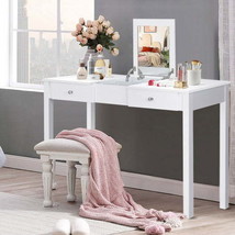 Modern Vanity Dressing Table with Flip Top Mirror for Girls (chair not included) - £150.89 GBP