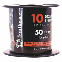 Southwire 11595617 Building Wire, Thhn, 10 Awg, 50 Ft, Black, Nylon Jack... - $53.19