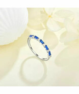 1.5Ct Baguette Lab Created Sapphire Wedding Band in 14K White Gold Plated - $2,634.16 MXN