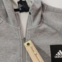 ADIDAS FL3997 Men's Gray Full Zip Hoodie Sweatshirt Jacket Size Medium image 4