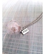 Dandelion Seed Necklace Glass Globe Vial Wishing Jewelry Make A Wish - £19.87 GBP