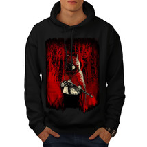 Girl Hunter Wild Fantasy Sweatshirt Hoody Scary Wolf Men Hoodie - £16.72 GBP