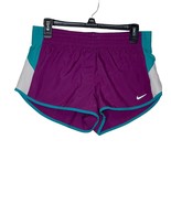 Nike Women&#39;s Tempo Running Shorts Dri-Fit Lined Running Gym Purple/Blue ... - £13.99 GBP