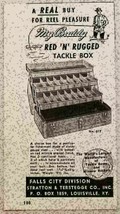 1956 Print Ad My Buddy Red N Rugged Fishing Tackle Box Louisville,KY - $9.75