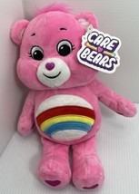 Cheer Bear Care Bears Plush New Pink Plush 10” happy bear care out loud New - $10.85