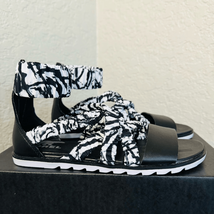 SOREL Ella II Ankle Strap Sandal, Comfort Walking Shoe White Black Size ... - $59.00