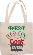 Best Italian Cook Ever. Proud Reusable Tote Bag For Italians, Chef, Mom, Dad, Ma - £17.37 GBP