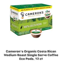 Cameron’s Costa Rican Organic Medium Roast pods. 12 count. lot of 2 - $39.57