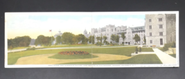 Vintage Bi-Fold Niagara University Lewiston NY Postcard Gray Stone Hermitage Art - £14.65 GBP