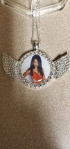 Aaliyah necklace photo picture music memorial keepsake Fast shipping U.S.A - £15.45 GBP