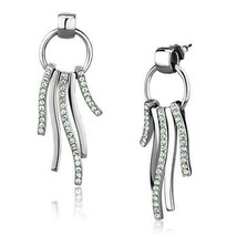 High Polish Stainless Steel Multi Curved Bar Dangle Earrings TK316 - £14.42 GBP