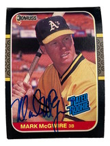 Mark McGwire Signed 1987 Donruss #46 Oakland Athletics Rookie Card PSA - £100.79 GBP