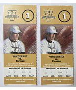 2 VANDERBILT COMMODORES v FURMAN PALADINS 2002 Football Game Ticket Stubs - $13.49 CAD