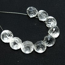 Billes d&#39;oignon à facettes en cristal quartz briolette pierres précieuses... - £6.94 GBP