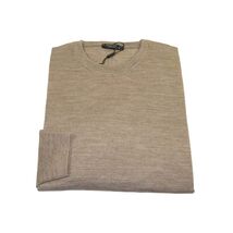 Men PRINCELY Italian Wool Blend Crew Pullover Slim 84001-30 Tas Tan 211 image 2