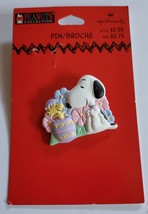 Vintage Peanuts Snoopy and Woodstock Hallmark Spring Easter Pin - New on card ! - £11.94 GBP
