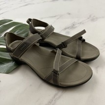 Teva Womens Verra Sandals Size 8 Taupe Gray Strappy Flat Outdoor Water - $19.79