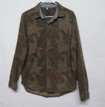 CPO Camouflage Camo Cotton Corduroy Flannel Button Casual Shirt Mens Sz M Medium - £26.11 GBP