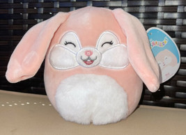 Squishmallow BOP 5” Pink &amp; White Easter Bunny Rabbit Plush Fuzzy Tummy NEW - £11.76 GBP
