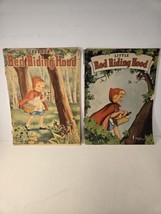 SET OF 2 - Vintage Whitman Little Red Riding Hood 1940s Linen Children&#39;s Book  - £10.14 GBP