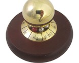 Brass Executive Decision Maker Metal Ball Spinner Wood Base Desk Paperwe... - $14.84