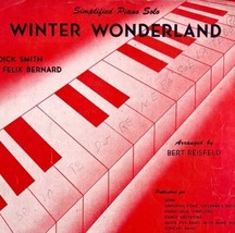 Winter Wonderland 1944 Sheet Music Christmas Holiday Simple Piano WW2 DWFF2 - £11.84 GBP