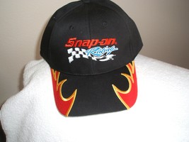 Snap-on Racing Black new ball cap w/flames on the bill w/free shipping - £19.14 GBP