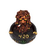 Rasta Lion 3D Round Ash Tray Cigarette Burner Incense Stick Holder Regga... - £19.75 GBP