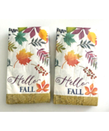 Thanksgiving Fall Paper Napkins Hello Fall Guest Towels 2 Pks 20 CT Buffet - £19.09 GBP