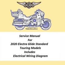 2020 Harley Davidson Electra Glide Standard Touring Models Service Manual  - £20.32 GBP