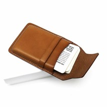 Unisex Card Case Holder Solid Vintage Credit Cards Purse Bag Leather Wal... - £20.07 GBP