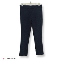 Amanda + Chelsea Womens Straight Leg Pants Blue Dot Stretch Petites 0P New - $17.59