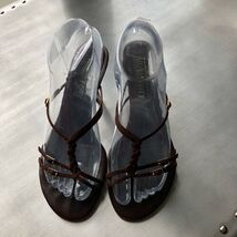 EUC MICHEL PERRY Brown Suede Thong Slides SZ 7.5 - $58.41 EUC MICHEL PERRY Brown Suede Thong Slides SZ 7.5 - $58.41
