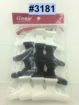Annie 3&quot; Butterfly Clamps Clips Pins Hair Accessories Black &amp; White 12 Pcs #3181 - £1.92 GBP