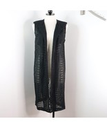 New Nine West Women&#39;s M Black Sheer Mesh Embroidered Boho Cardigan Cover... - £17.69 GBP