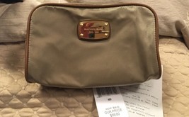 Michael Kors Abbey Large Travel Pouch Nwt Tan Gift Receipt Incl. - £38.98 GBP