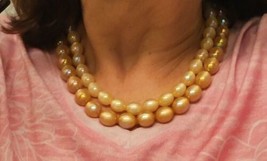 Duble Strand Bead Necklace 17 Inches Long - $564.31 MXN