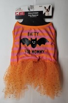 Small Batty For Mommy Halloween Dog Costume Orange Pink With Tulle Tutu - $12.86