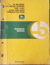 John Deere  TM1430 Technical Manual for Blowers Clippers and Trimmers 1988 - £22.39 GBP