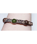 SALE Earth Tone Adjustable Hemp Bracelet  Handmade Jewelry Unisex  Mens ... - £4.67 GBP