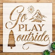 Mountain Stencil Pattern for Outdoor Decor, Reusable Mylar Template, Ide... - $14.69+