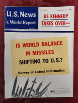 U S NEWS World Report Magazine January 23 1961 As Kennedy Takes Over Mis... - £11.33 GBP