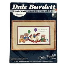 Dale Burdett Pitiful Pals Cross-Stitch 1985 Teddy Bears Rocking Horse Puppy&#39;s - £9.70 GBP