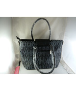 Milan Purse Signature M Embossed Hand Bag Black Carry or cross body Larg... - $57.03 CAD