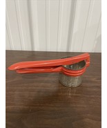 Vintage Ricer Red Original Painted Handles Tin Metalware Farmhouse 11 in... - $21.62 CAD