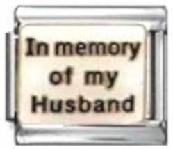 In Memory Of My Husband Italian Charm - £7.02 GBP