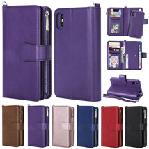 For I Phone 11 Pro Xs Xr 8+/7 Wallet Leather Magnetic Flip Cover Case - £46.83 GBP