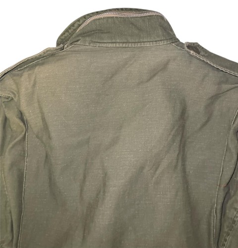 Vintage 70s US Army M-65 Field Jacket Olive Drab Distressed Faded Military Coat image 9