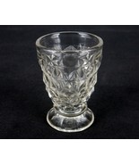 Vintage Glass Toothpick Holder, Clear, Pedestal Base, Diamonds &amp; Stars, ... - £10.14 GBP